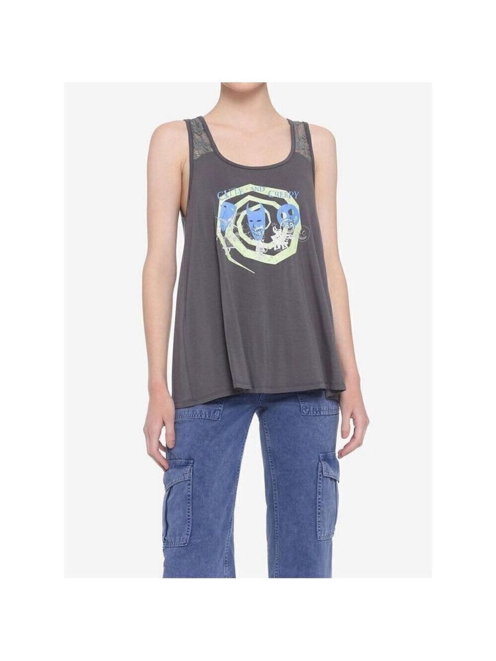 The Nightmare Before Christmas Lace-Back Girls Tank Top (Lg)